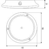 BRASS 9 LED DIMENSIONS