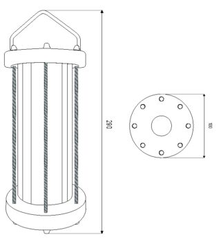 FISHING LIGHT DIMENSIONS